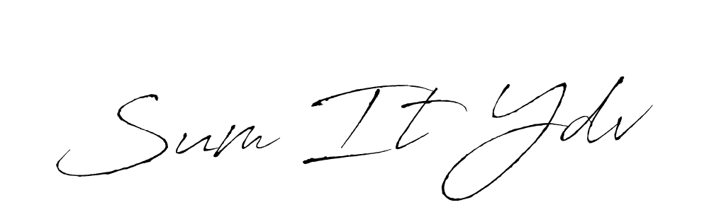 Make a beautiful signature design for name Sum It Ydv. With this signature (Antro_Vectra) style, you can create a handwritten signature for free. Sum It Ydv signature style 6 images and pictures png