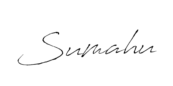 if you are searching for the best signature style for your name Sumahu. so please give up your signature search. here we have designed multiple signature styles  using Antro_Vectra. Sumahu signature style 6 images and pictures png