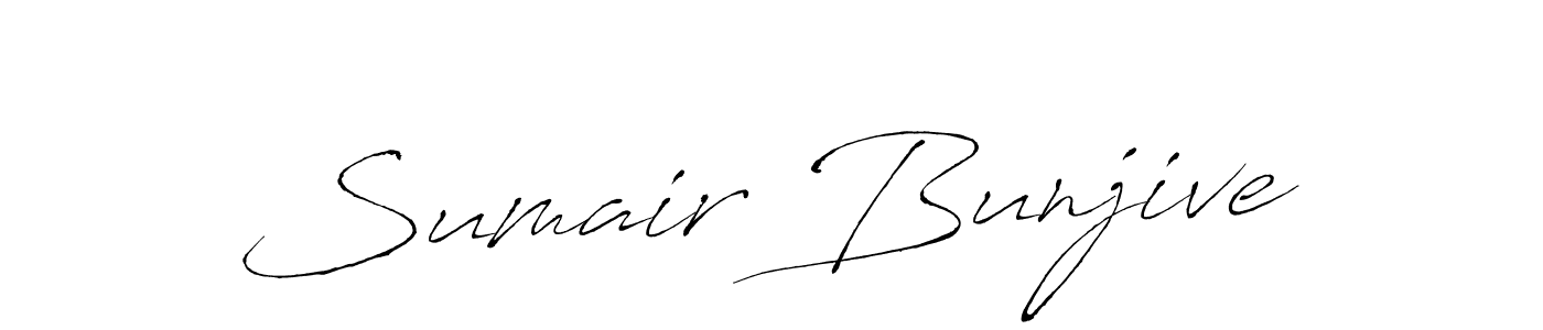 Design your own signature with our free online signature maker. With this signature software, you can create a handwritten (Antro_Vectra) signature for name Sumair Bunjive. Sumair Bunjive signature style 6 images and pictures png