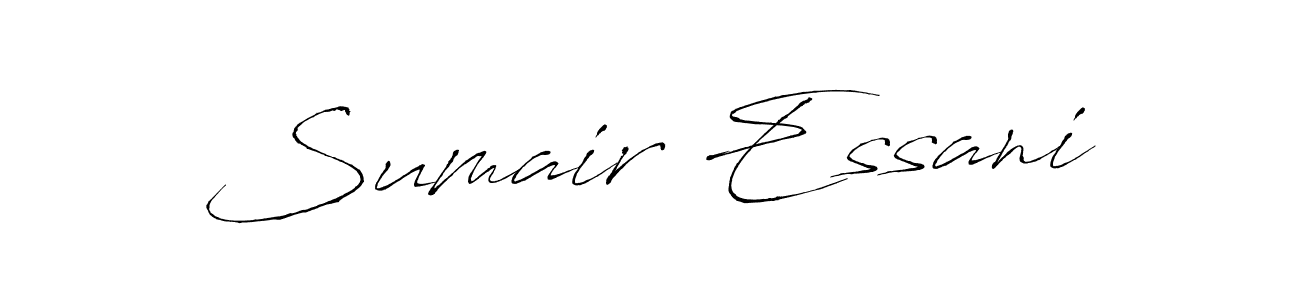 How to make Sumair Essani name signature. Use Antro_Vectra style for creating short signs online. This is the latest handwritten sign. Sumair Essani signature style 6 images and pictures png