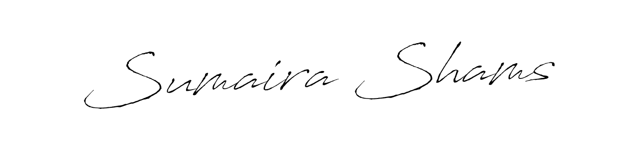 How to make Sumaira Shams name signature. Use Antro_Vectra style for creating short signs online. This is the latest handwritten sign. Sumaira Shams signature style 6 images and pictures png