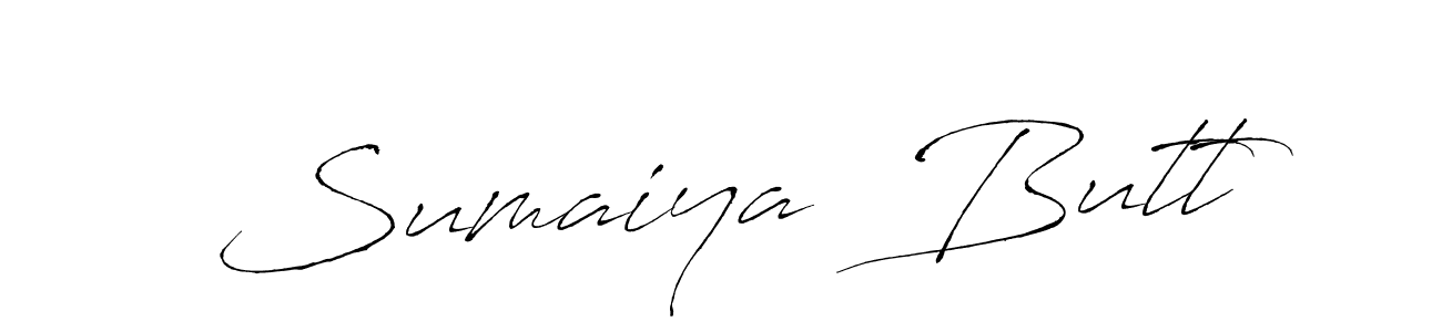 Create a beautiful signature design for name Sumaiya  Butt. With this signature (Antro_Vectra) fonts, you can make a handwritten signature for free. Sumaiya  Butt signature style 6 images and pictures png