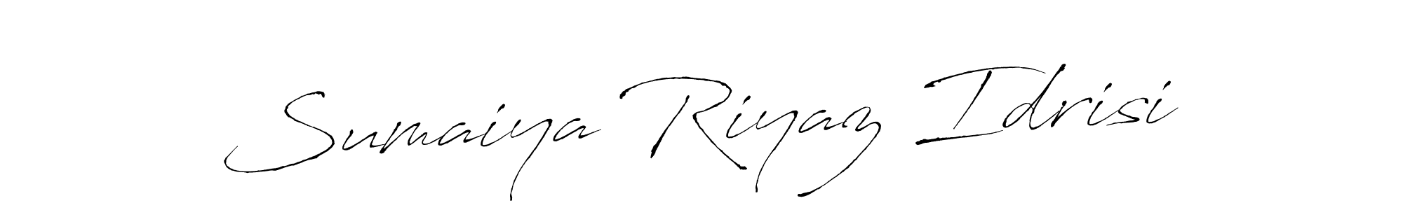 How to make Sumaiya Riyaz Idrisi signature? Antro_Vectra is a professional autograph style. Create handwritten signature for Sumaiya Riyaz Idrisi name. Sumaiya Riyaz Idrisi signature style 6 images and pictures png