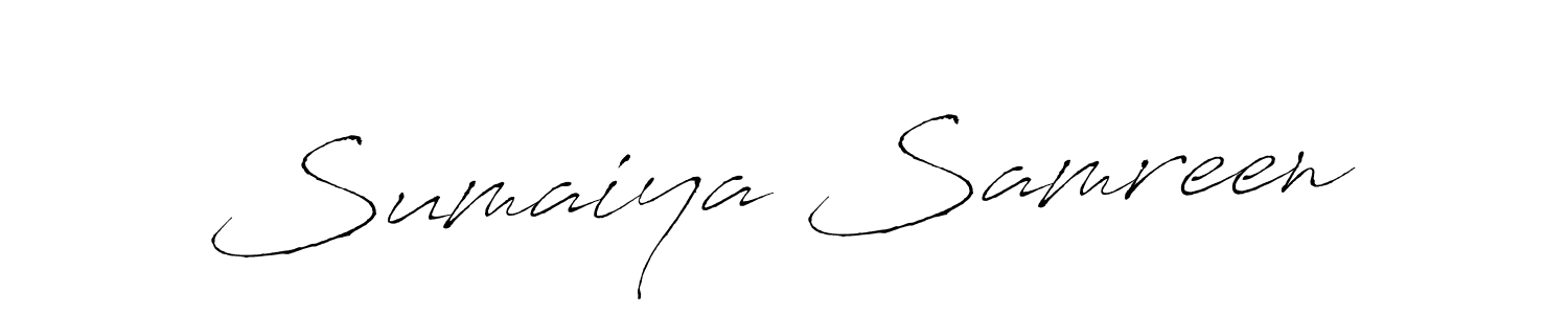 Make a beautiful signature design for name Sumaiya Samreen. With this signature (Antro_Vectra) style, you can create a handwritten signature for free. Sumaiya Samreen signature style 6 images and pictures png