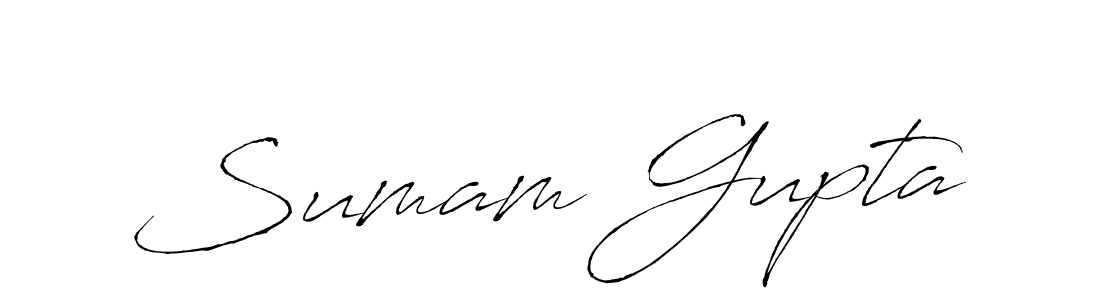 Sumam Gupta stylish signature style. Best Handwritten Sign (Antro_Vectra) for my name. Handwritten Signature Collection Ideas for my name Sumam Gupta. Sumam Gupta signature style 6 images and pictures png