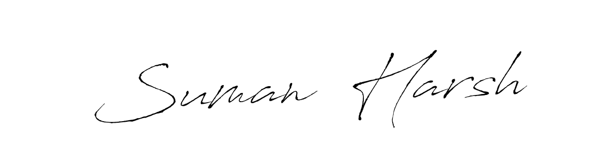 Also we have Suman  Harsh name is the best signature style. Create professional handwritten signature collection using Antro_Vectra autograph style. Suman  Harsh signature style 6 images and pictures png