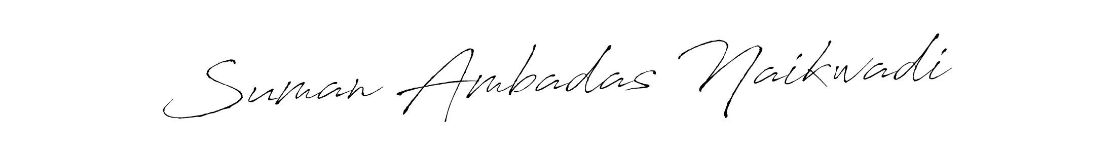 The best way (Antro_Vectra) to make a short signature is to pick only two or three words in your name. The name Suman Ambadas Naikwadi include a total of six letters. For converting this name. Suman Ambadas Naikwadi signature style 6 images and pictures png