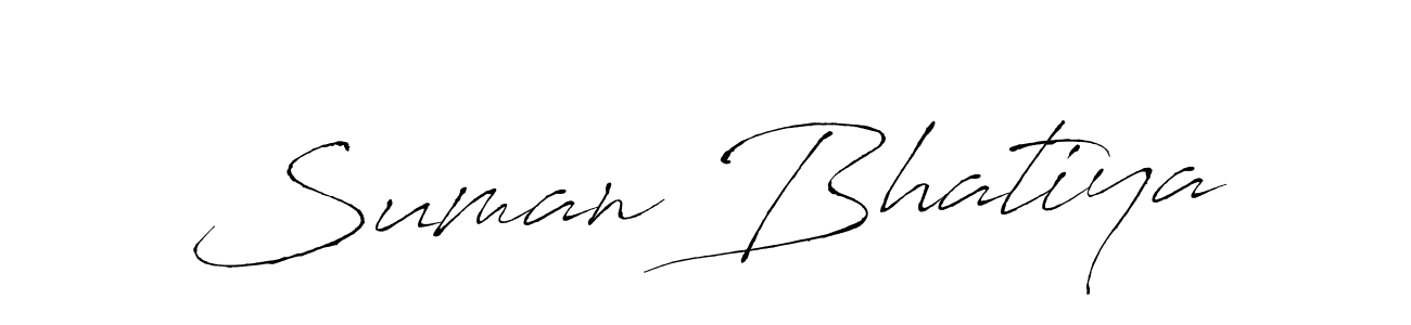 How to make Suman Bhatiya signature? Antro_Vectra is a professional autograph style. Create handwritten signature for Suman Bhatiya name. Suman Bhatiya signature style 6 images and pictures png