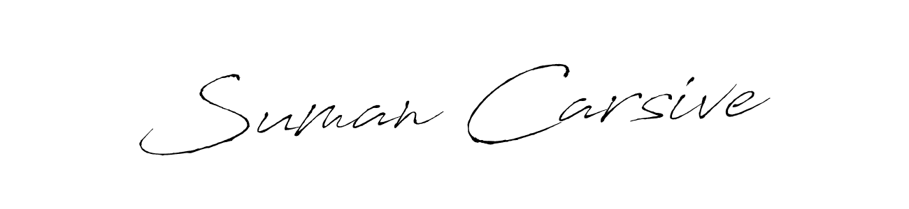 Create a beautiful signature design for name Suman Carsive. With this signature (Antro_Vectra) fonts, you can make a handwritten signature for free. Suman Carsive signature style 6 images and pictures png