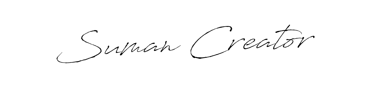 How to make Suman Creator signature? Antro_Vectra is a professional autograph style. Create handwritten signature for Suman Creator name. Suman Creator signature style 6 images and pictures png