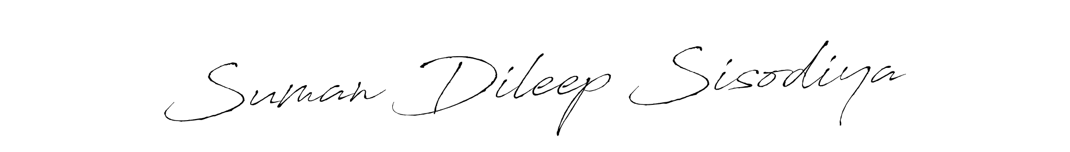 How to make Suman Dileep Sisodiya name signature. Use Antro_Vectra style for creating short signs online. This is the latest handwritten sign. Suman Dileep Sisodiya signature style 6 images and pictures png