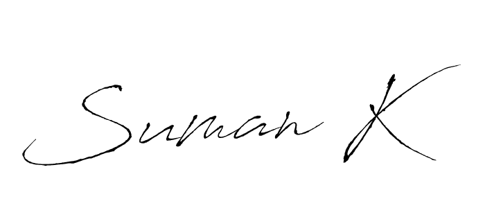 Suman K stylish signature style. Best Handwritten Sign (Antro_Vectra) for my name. Handwritten Signature Collection Ideas for my name Suman K. Suman K signature style 6 images and pictures png