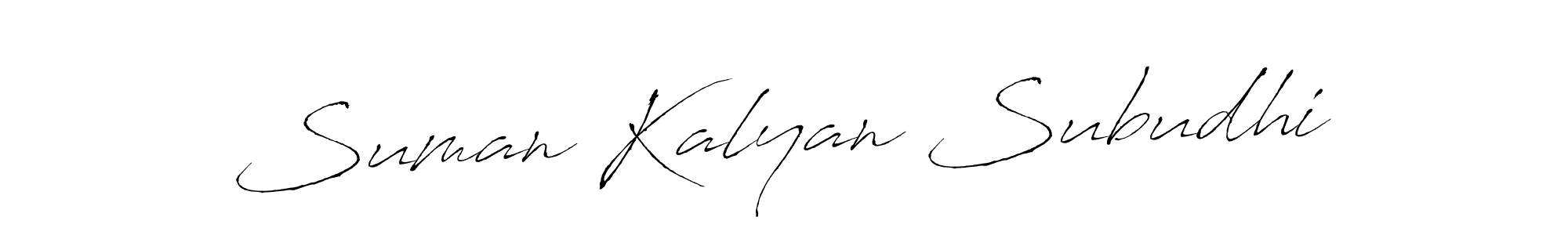 How to make Suman Kalyan Subudhi signature? Antro_Vectra is a professional autograph style. Create handwritten signature for Suman Kalyan Subudhi name. Suman Kalyan Subudhi signature style 6 images and pictures png