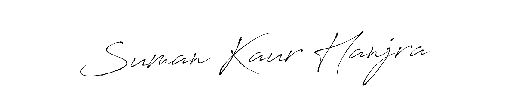 Design your own signature with our free online signature maker. With this signature software, you can create a handwritten (Antro_Vectra) signature for name Suman Kaur Hanjra. Suman Kaur Hanjra signature style 6 images and pictures png