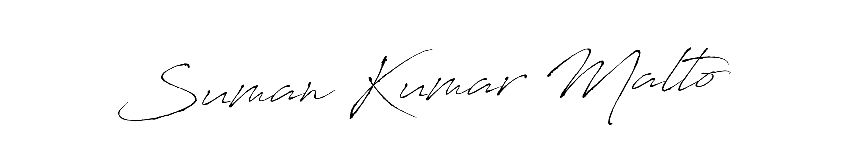 Also we have Suman Kumar Malto name is the best signature style. Create professional handwritten signature collection using Antro_Vectra autograph style. Suman Kumar Malto signature style 6 images and pictures png