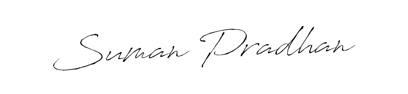 How to make Suman Pradhan signature? Antro_Vectra is a professional autograph style. Create handwritten signature for Suman Pradhan name. Suman Pradhan signature style 6 images and pictures png