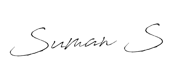 Create a beautiful signature design for name Suman S. With this signature (Antro_Vectra) fonts, you can make a handwritten signature for free. Suman S signature style 6 images and pictures png