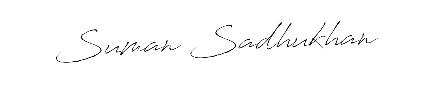 How to make Suman Sadhukhan name signature. Use Antro_Vectra style for creating short signs online. This is the latest handwritten sign. Suman Sadhukhan signature style 6 images and pictures png