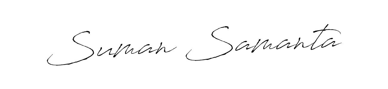 Suman Samanta stylish signature style. Best Handwritten Sign (Antro_Vectra) for my name. Handwritten Signature Collection Ideas for my name Suman Samanta. Suman Samanta signature style 6 images and pictures png