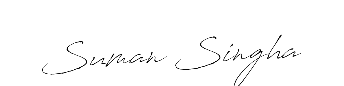 Design your own signature with our free online signature maker. With this signature software, you can create a handwritten (Antro_Vectra) signature for name Suman Singha. Suman Singha signature style 6 images and pictures png