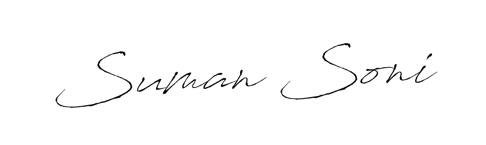 It looks lik you need a new signature style for name Suman Soni. Design unique handwritten (Antro_Vectra) signature with our free signature maker in just a few clicks. Suman Soni signature style 6 images and pictures png