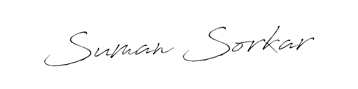 How to make Suman Sorkar name signature. Use Antro_Vectra style for creating short signs online. This is the latest handwritten sign. Suman Sorkar signature style 6 images and pictures png