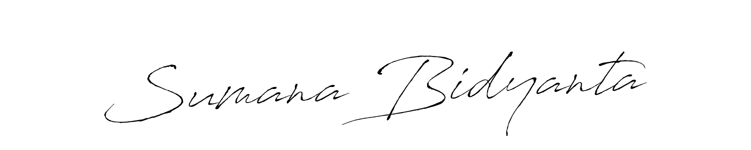 Create a beautiful signature design for name Sumana Bidyanta. With this signature (Antro_Vectra) fonts, you can make a handwritten signature for free. Sumana Bidyanta signature style 6 images and pictures png