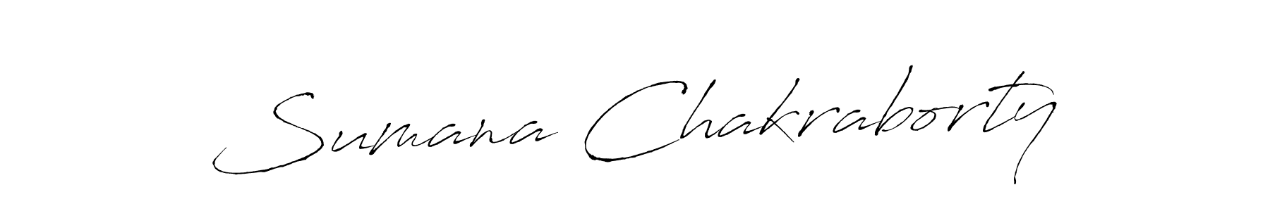 How to make Sumana Chakraborty name signature. Use Antro_Vectra style for creating short signs online. This is the latest handwritten sign. Sumana Chakraborty signature style 6 images and pictures png