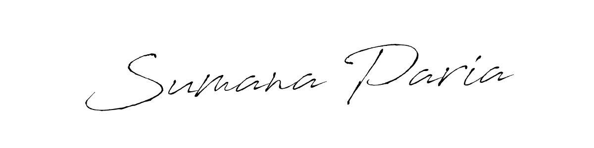 How to make Sumana Paria signature? Antro_Vectra is a professional autograph style. Create handwritten signature for Sumana Paria name. Sumana Paria signature style 6 images and pictures png