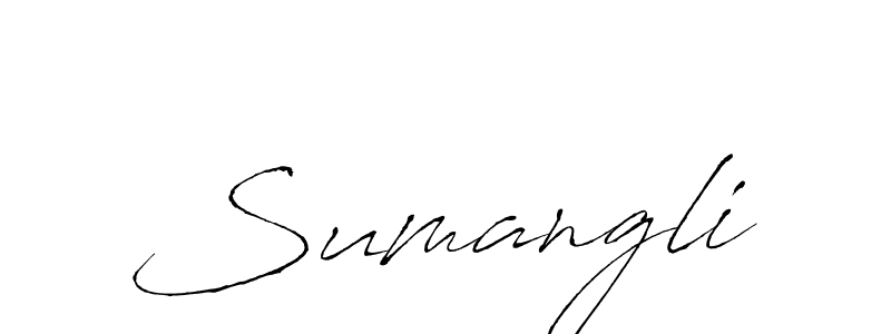 Use a signature maker to create a handwritten signature online. With this signature software, you can design (Antro_Vectra) your own signature for name Sumangli. Sumangli signature style 6 images and pictures png