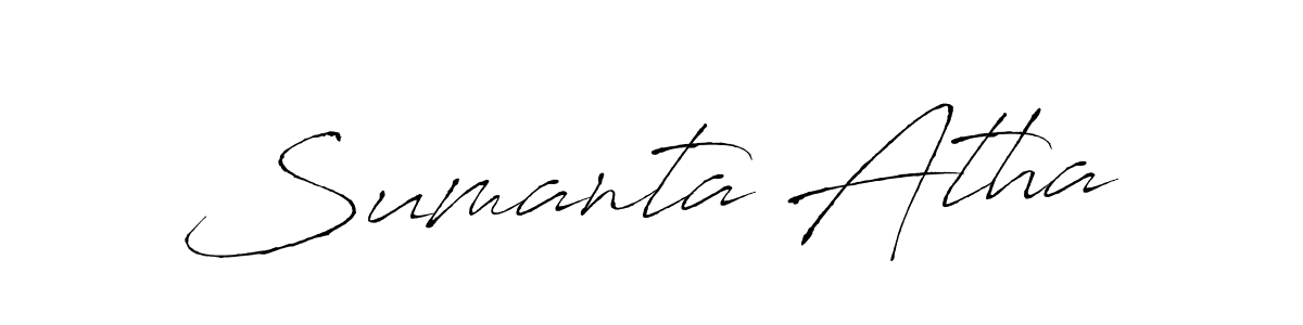 Make a beautiful signature design for name Sumanta Atha. With this signature (Antro_Vectra) style, you can create a handwritten signature for free. Sumanta Atha signature style 6 images and pictures png