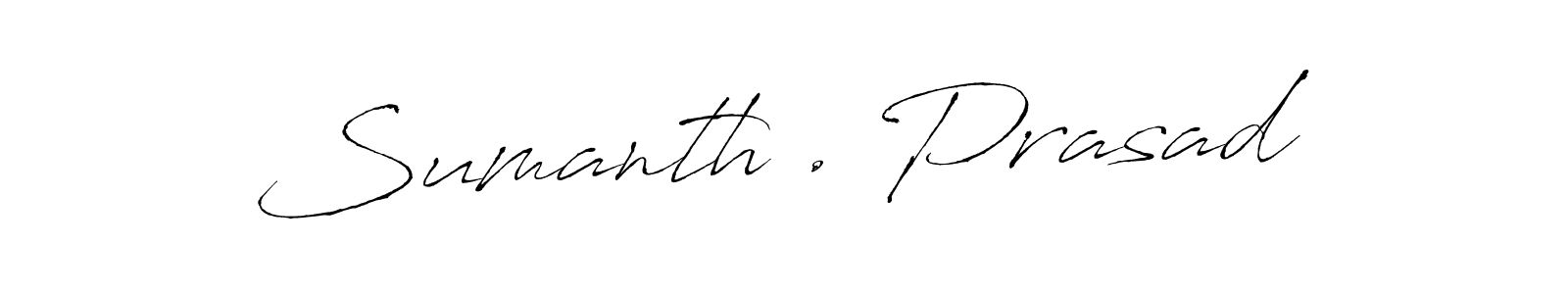 Design your own signature with our free online signature maker. With this signature software, you can create a handwritten (Antro_Vectra) signature for name Sumanth . Prasad. Sumanth . Prasad signature style 6 images and pictures png