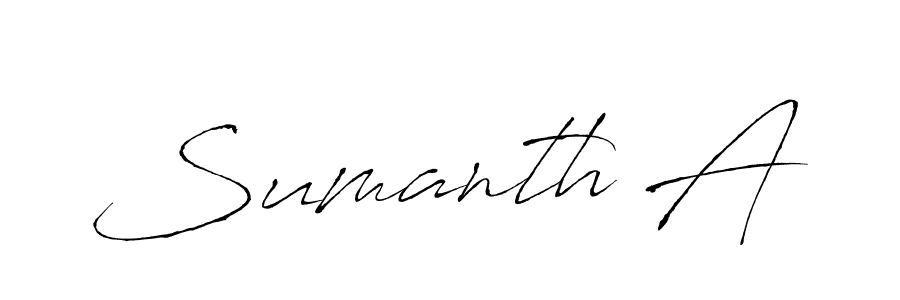 You can use this online signature creator to create a handwritten signature for the name Sumanth A. This is the best online autograph maker. Sumanth A signature style 6 images and pictures png