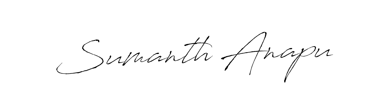 Once you've used our free online signature maker to create your best signature Antro_Vectra style, it's time to enjoy all of the benefits that Sumanth Anapu name signing documents. Sumanth Anapu signature style 6 images and pictures png