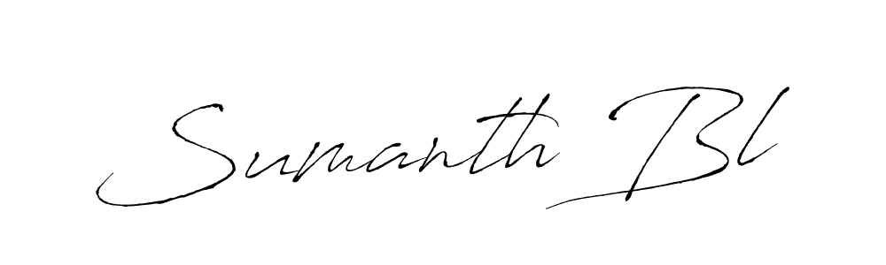 How to make Sumanth Bl signature? Antro_Vectra is a professional autograph style. Create handwritten signature for Sumanth Bl name. Sumanth Bl signature style 6 images and pictures png