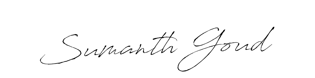 Use a signature maker to create a handwritten signature online. With this signature software, you can design (Antro_Vectra) your own signature for name Sumanth Goud. Sumanth Goud signature style 6 images and pictures png