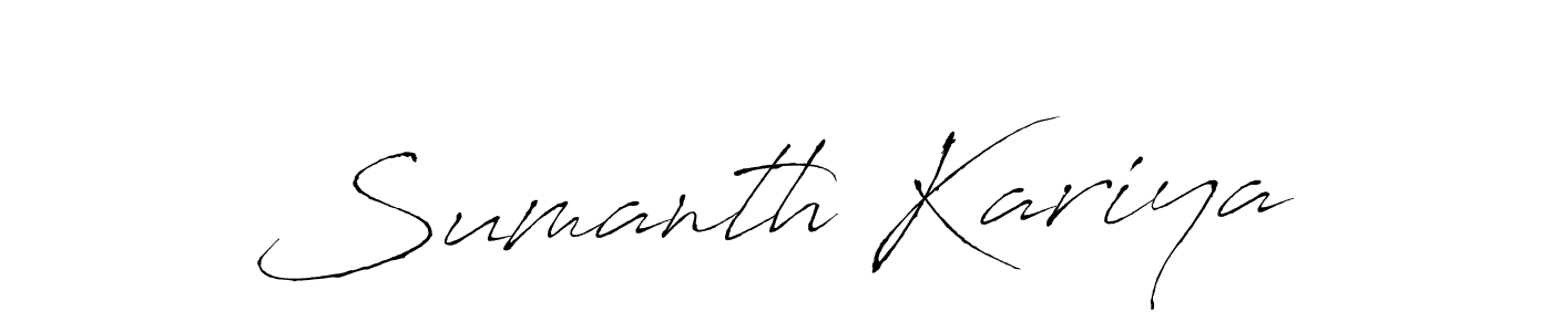 Also we have Sumanth Kariya name is the best signature style. Create professional handwritten signature collection using Antro_Vectra autograph style. Sumanth Kariya signature style 6 images and pictures png