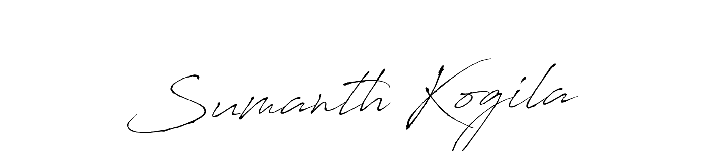 Create a beautiful signature design for name Sumanth Kogila. With this signature (Antro_Vectra) fonts, you can make a handwritten signature for free. Sumanth Kogila signature style 6 images and pictures png