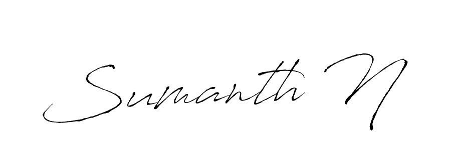 Make a beautiful signature design for name Sumanth N. Use this online signature maker to create a handwritten signature for free. Sumanth N signature style 6 images and pictures png