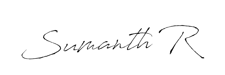 How to make Sumanth R signature? Antro_Vectra is a professional autograph style. Create handwritten signature for Sumanth R name. Sumanth R signature style 6 images and pictures png