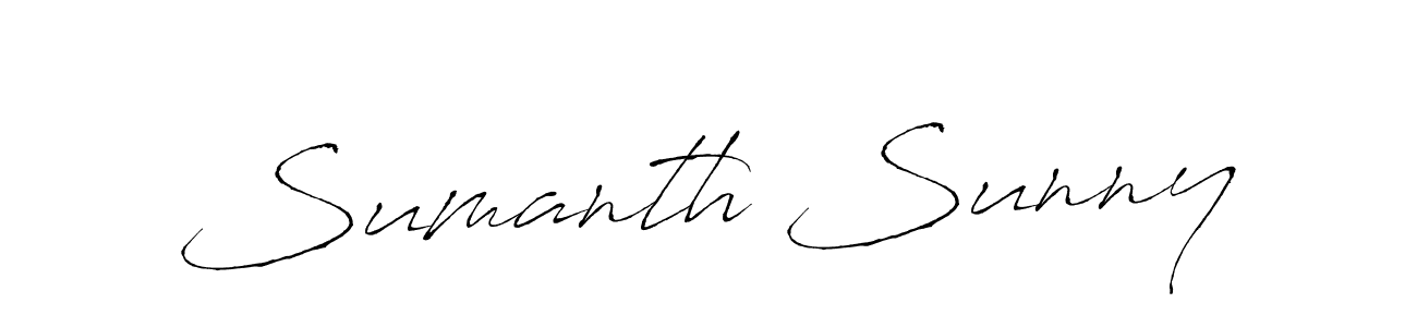 Use a signature maker to create a handwritten signature online. With this signature software, you can design (Antro_Vectra) your own signature for name Sumanth Sunny. Sumanth Sunny signature style 6 images and pictures png