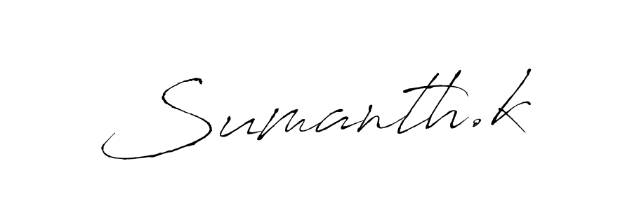 Sumanth.k stylish signature style. Best Handwritten Sign (Antro_Vectra) for my name. Handwritten Signature Collection Ideas for my name Sumanth.k. Sumanth.k signature style 6 images and pictures png