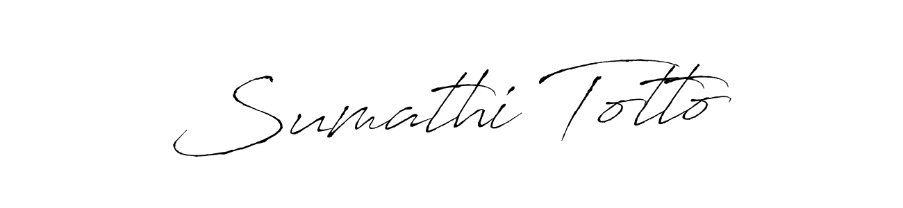 Create a beautiful signature design for name Sumathi Totto. With this signature (Antro_Vectra) fonts, you can make a handwritten signature for free. Sumathi Totto signature style 6 images and pictures png