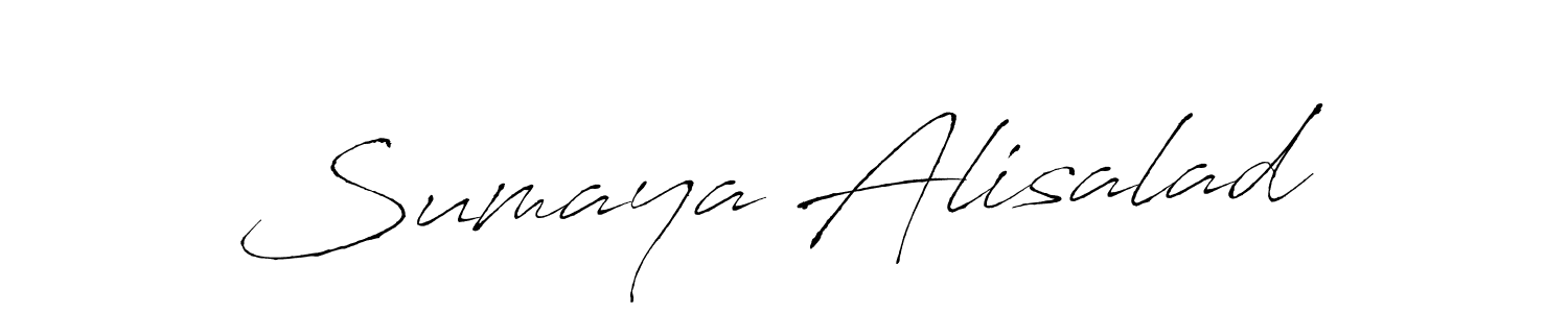 Create a beautiful signature design for name Sumaya Alisalad. With this signature (Antro_Vectra) fonts, you can make a handwritten signature for free. Sumaya Alisalad signature style 6 images and pictures png