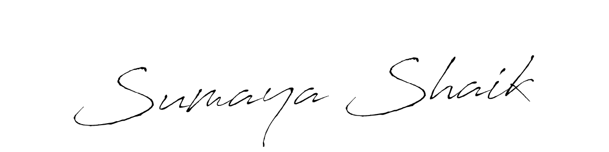 Create a beautiful signature design for name Sumaya Shaik. With this signature (Antro_Vectra) fonts, you can make a handwritten signature for free. Sumaya Shaik signature style 6 images and pictures png