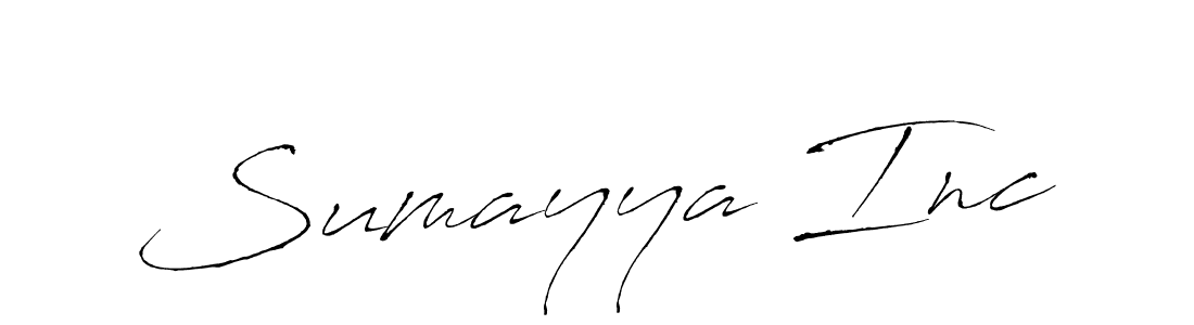 The best way (Antro_Vectra) to make a short signature is to pick only two or three words in your name. The name Sumayya Inc include a total of six letters. For converting this name. Sumayya Inc signature style 6 images and pictures png