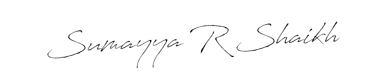 Make a short Sumayya R Shaikh signature style. Manage your documents anywhere anytime using Antro_Vectra. Create and add eSignatures, submit forms, share and send files easily. Sumayya R Shaikh signature style 6 images and pictures png