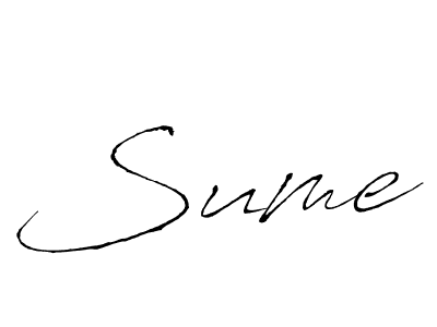 Sume stylish signature style. Best Handwritten Sign (Antro_Vectra) for my name. Handwritten Signature Collection Ideas for my name Sume. Sume signature style 6 images and pictures png