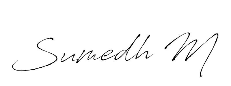 Also we have Sumedh M name is the best signature style. Create professional handwritten signature collection using Antro_Vectra autograph style. Sumedh M signature style 6 images and pictures png