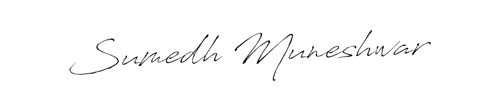 You should practise on your own different ways (Antro_Vectra) to write your name (Sumedh Muneshwar) in signature. don't let someone else do it for you. Sumedh Muneshwar signature style 6 images and pictures png